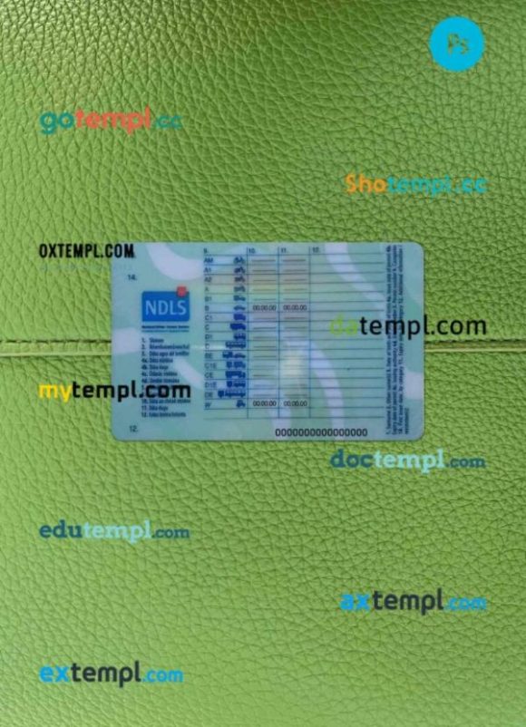 Ireland driving license PSD files, scan look and photographed image, 2 in 1 (learner permit) (2022- present) - Image 2