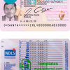 Irish driver license PSD template