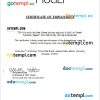Israel ModLi certificate of employment Word and PDF download template