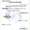 Jamaica Gleaner Company Ltd certificate of employment Word and PDF download template