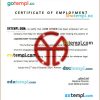 Jordan Arab Medical Center certificate of employment Word and PDF download template