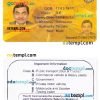 Kiribati driver license PSD template