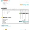 Kindergarten School Invoice example in word and pdf format