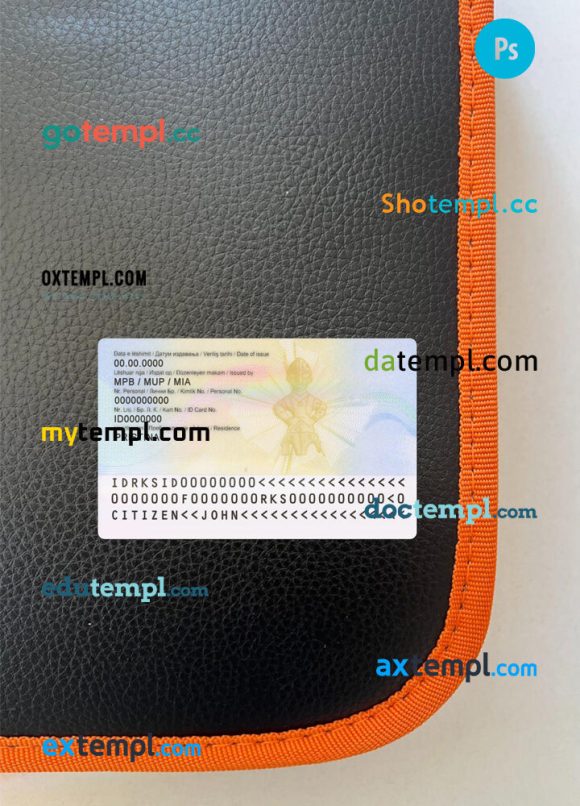 Kosovo ID card editable PSDs, scan and photo-realistic snapshot, 2 in 1 - Image 2