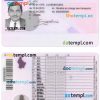Luxembourg driver license PSD template