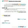 Latvia Forticom certificate of employment Word and PDF download template