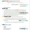 Lebanon American Language Center certificate of employment Word and PDF download template