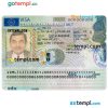 Maltese travel visa example in PSD format, version 2