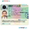 Maltese entry visa PSD example, fully editable