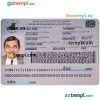 Mauritanian travel visa PSD example, completely editable, with fonts