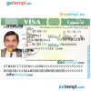 Moroccan travel visa PSD example, completely editable