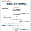 Mali Diva Store certificate of employment Word and PDF download template