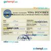 Mali Republic travel visa PSD template, fully editable