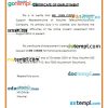 Mauritania Mauritel Telecommunications Company certificate of employment Word and PDF download template