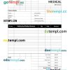 Medical Bill Format example in word and pdf format