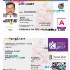 Mexican Nuevo Leon driver license PSD template