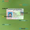 Mexico driving license editable PSD files, scan look and photo-realistic look, 2 in 1