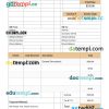Monthly rent invoice example in word and pdf format