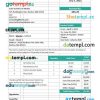 Music School Invoice example in word and pdf format