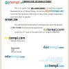 Myanmar Wave Money certificate of employment Word and PDF download template