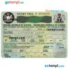 Nigerienia entry visa PSD example, fully editable
