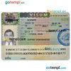 Norwegian travel visa PSD example, fully editable