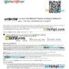 National Express bus e-ticket, Word and PDF download template