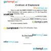 Nauru Smile World Orthodontics certificate of employment Word and PDF download template