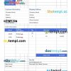Non Tax Invoice example in word and pdf format