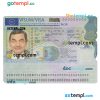Norway schengen visa PSD template, fully editable