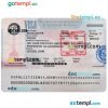 Filipino tourist visa PSD example, fully editable
