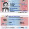 Polish residence permit example in PSD format