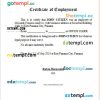 Panama Mossack Fonseca and Co. certificate of employment Word and PDF download template