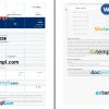 Paytm Bus ticket, Word and PDF download template, 2 pages