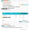 Personal Trainer Invoice example in word and pdf format