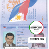 Filipino passport in PSD format, fully editable