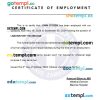 Philippines Blancia Hospital certificate of employment Word and PDF download template