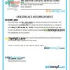 Philippines Dr. Sixto M. Cruz III, Dental Clinic certificate of employment Word and PDF download template