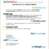 Philippines Hdec-Megawide-Dongah JV certificate of employment Word and PDF download template