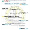 Philippines KDP Construction certificate of employment Word and PDF download template
