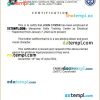 Philippines Lucena Manpower Skills Training Center certification of employment Word and PDF download template