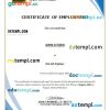 Philippines RJJJ Engineering Services certificate of employment Word and PDF download template