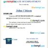 Philippines River tree Builders OPC certificate of employment Word and PDF download template