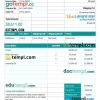 Printable Commercial Invoice example in word and pdf format