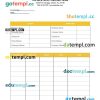 Printable Construction Invoice example in word and pdf format