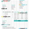 Printable Tax Invoice example in word and pdf format