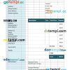 Professional services invoice example in word and pdf format