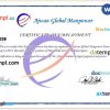 Qatar Ajwan Global Manpower certificate of employment Word and PDF download template