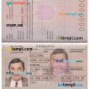 Romanian passport example in PSD format, 2013 - present