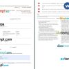 RedBus ticket, Word and PDF download template, 2 pages, version 2